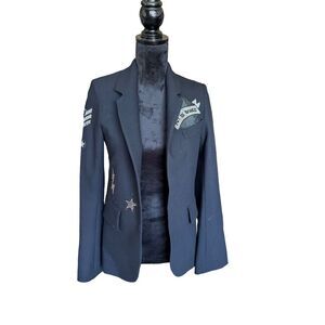 Zadig & Voltaire Women's Black Embellished Blazer - Medium